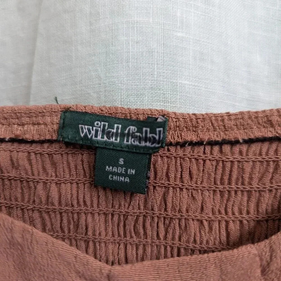 Wild Fable lace crop top, mauve brown, dusty roswomen's size small T29 - Picture 2 of 9